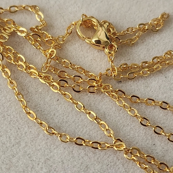 Gold with Multi Color CZ Stones Necklace Earrings Set - Picture 10 of 10